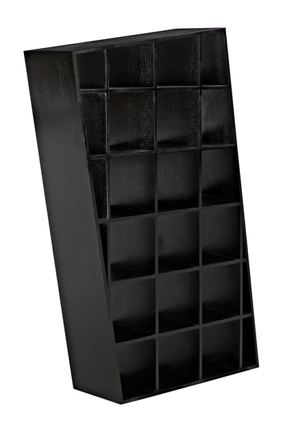 Barsum Bookcase-Bookcases-Noir-Sideboards and Things