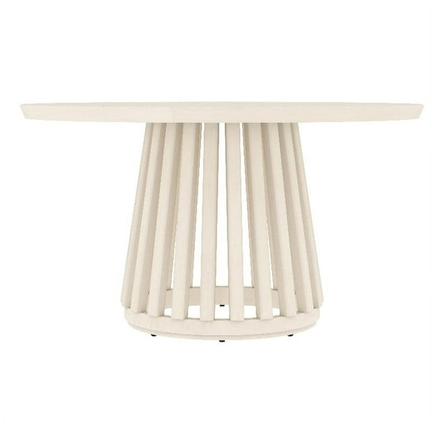 Crystal Cove Wood White Round Dining Table