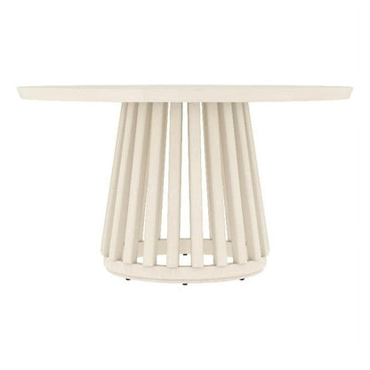 Crystal Cove Wood White Round Dining Table