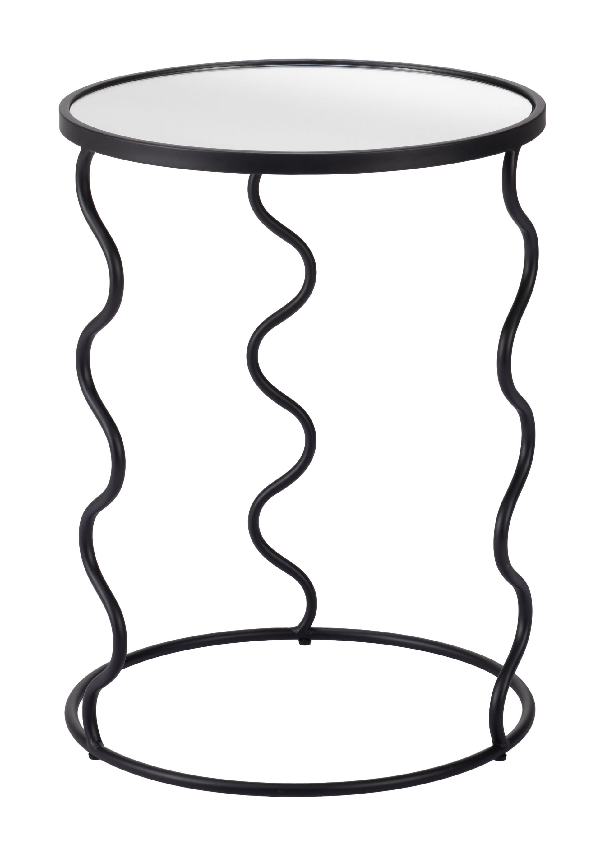 Bastia Side Table Black-Side Tables-Zuo Modern-LOOMLAN