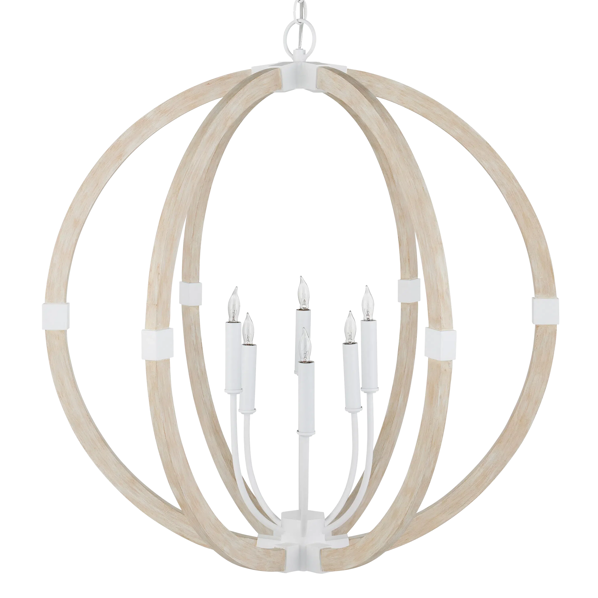 Bastian Sandstone Orb Chandelier-Chandeliers-Currey & Co-Sideboards and Things