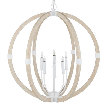 Bastian Sandstone Orb Chandelier-Chandeliers-Currey & Co-Sideboards and Things