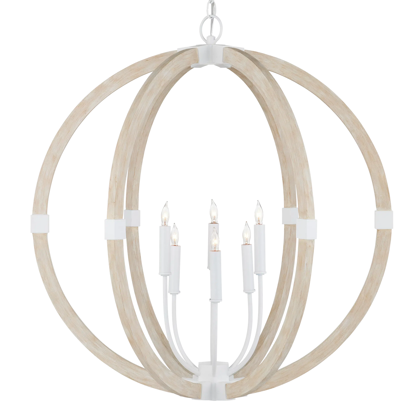 Bastian Sandstone Orb Chandelier-Chandeliers-Currey & Co-Sideboards and Things