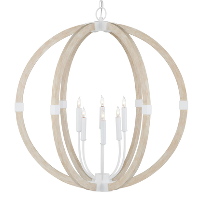 Bastian Sandstone Orb Chandelier-Chandeliers-Currey & Co-Sideboards and Things