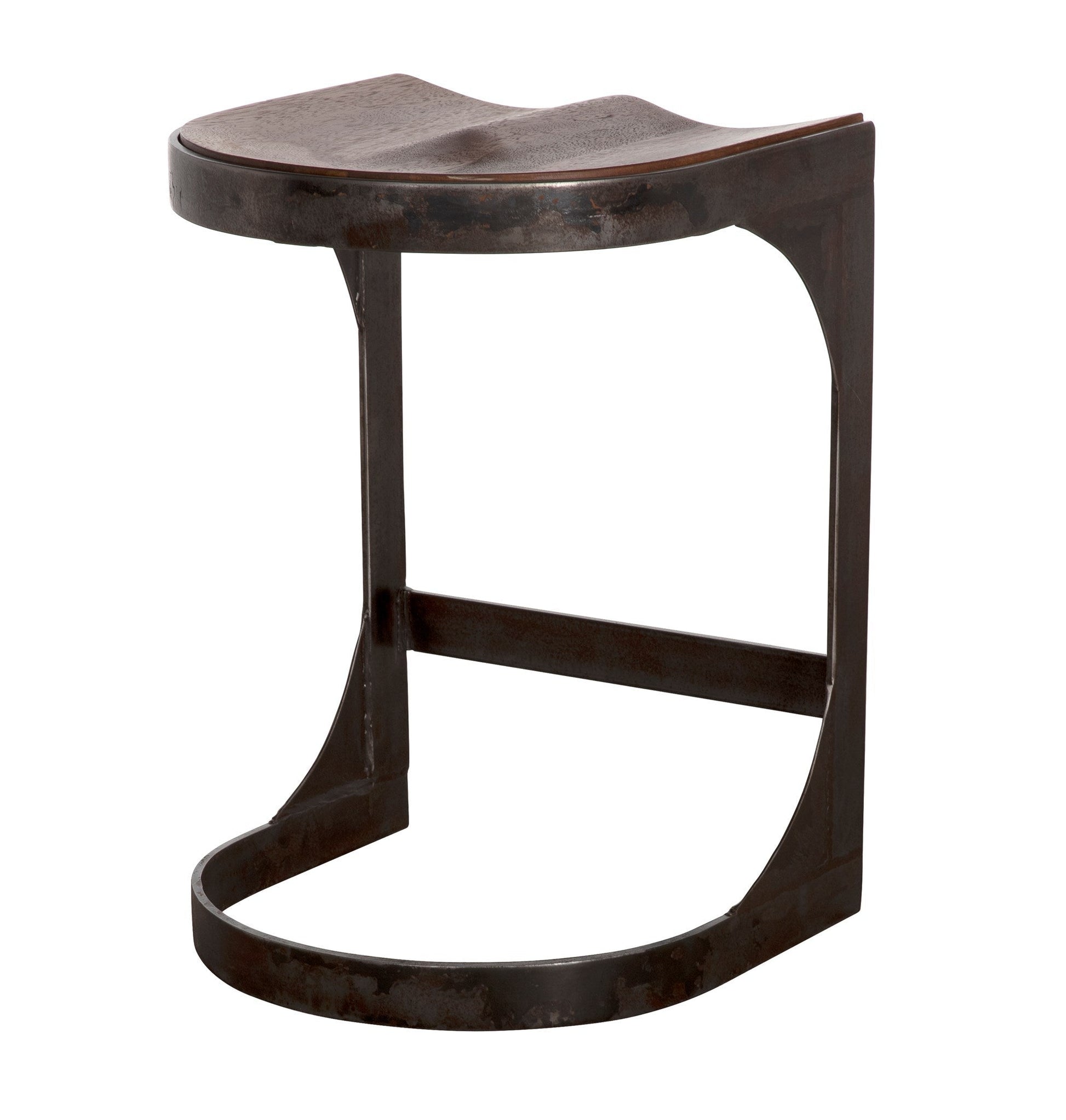 Baxter Wood and Steel Counter Stool-Counter Stools-Noir-Sideboards and Things