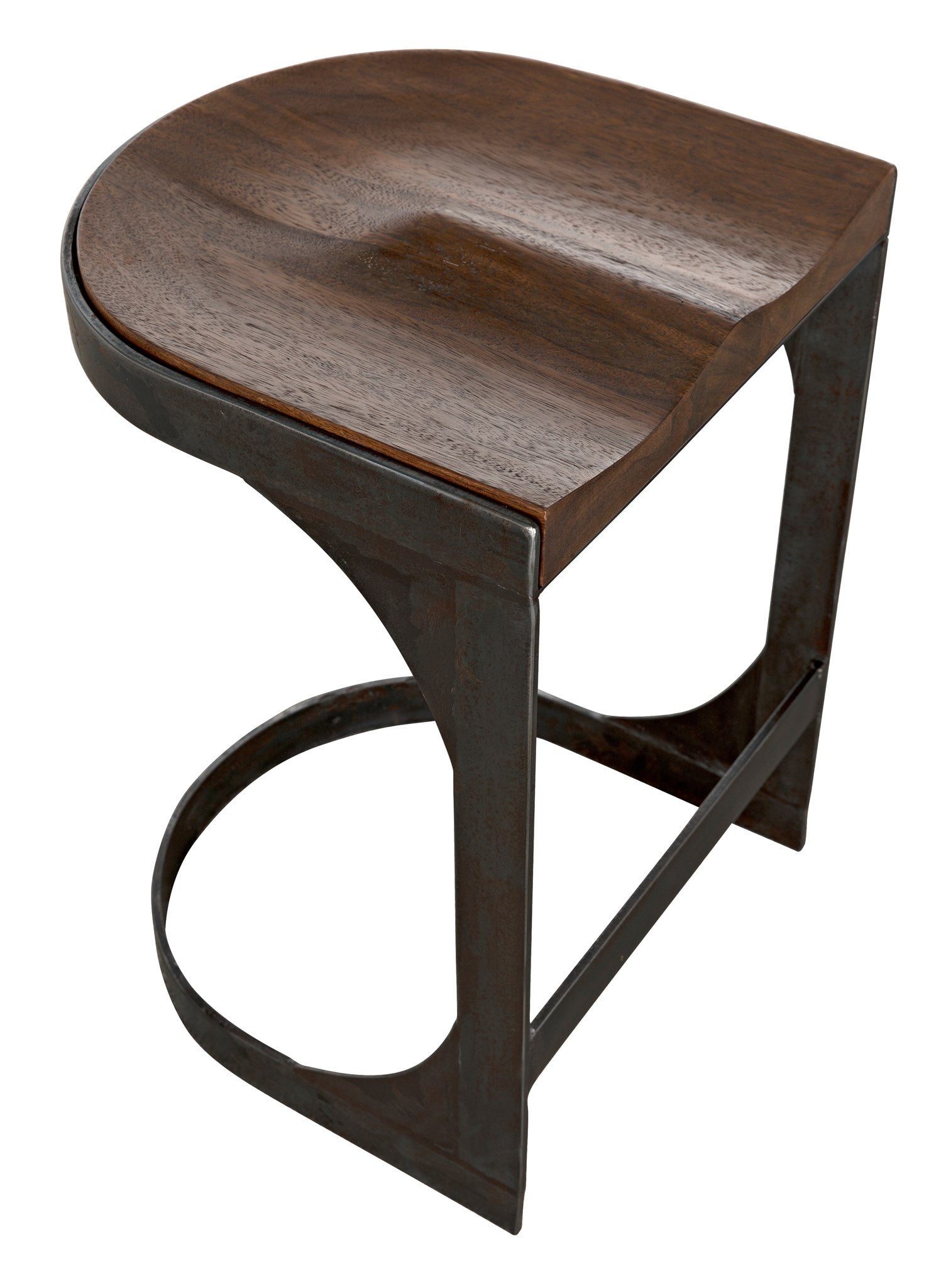 Baxter Wood and Steel Counter Stool-Counter Stools-Noir-Sideboards and Things