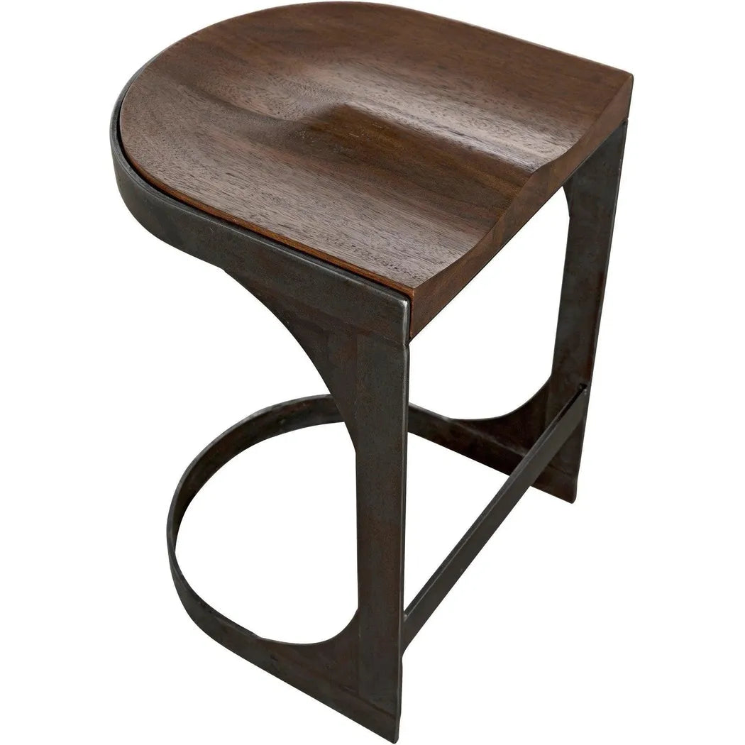 Baxter Wood and Steel Counter Stool