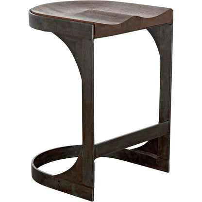 Baxter Wood and Steel Counter Stool