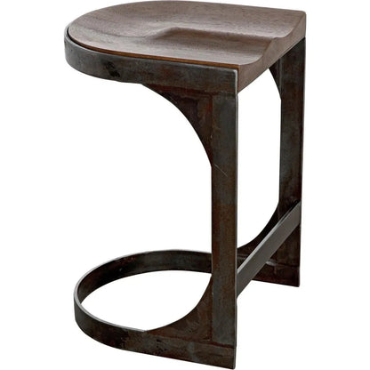 Baxter Wood and Steel Counter Stool
