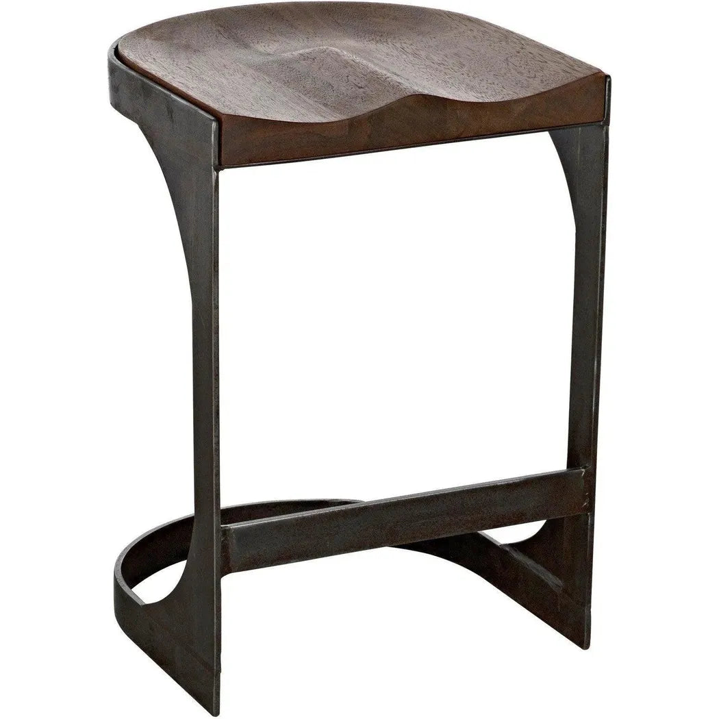 Baxter Wood and Steel Counter Stool