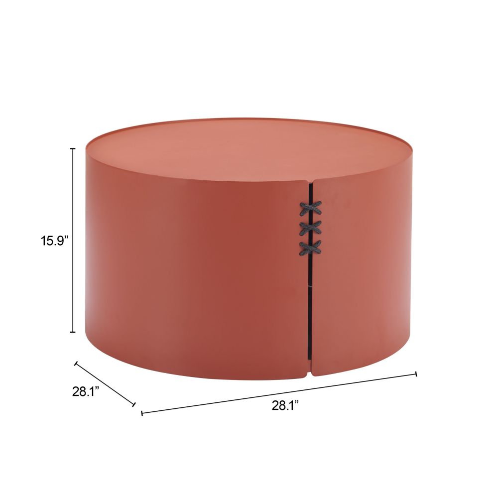 Zuo Modern Bayu Aluminum Red Coffee Table