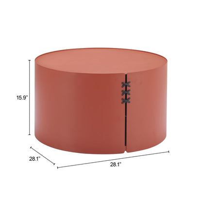 Zuo Modern Bayu Aluminum Red Coffee Table