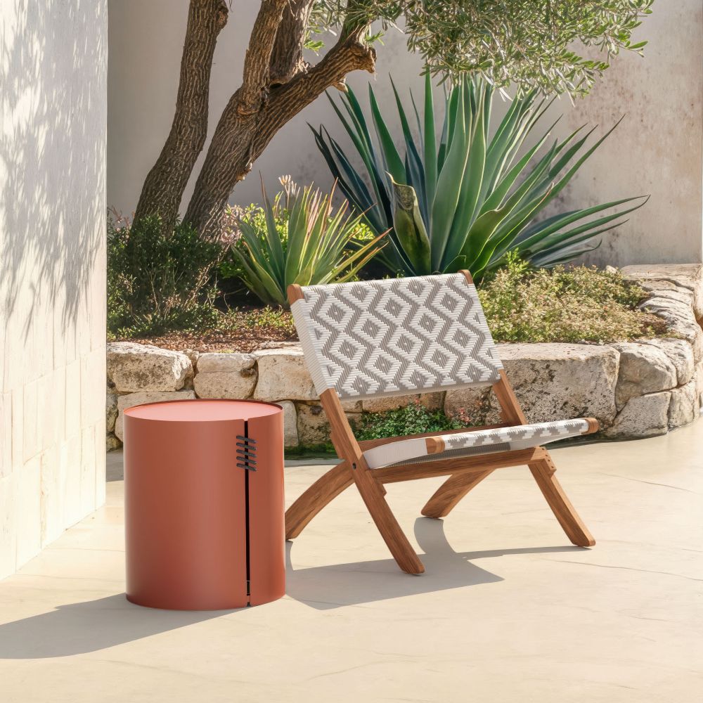 Zuo Modern Bayu Aluminum Red Side Table