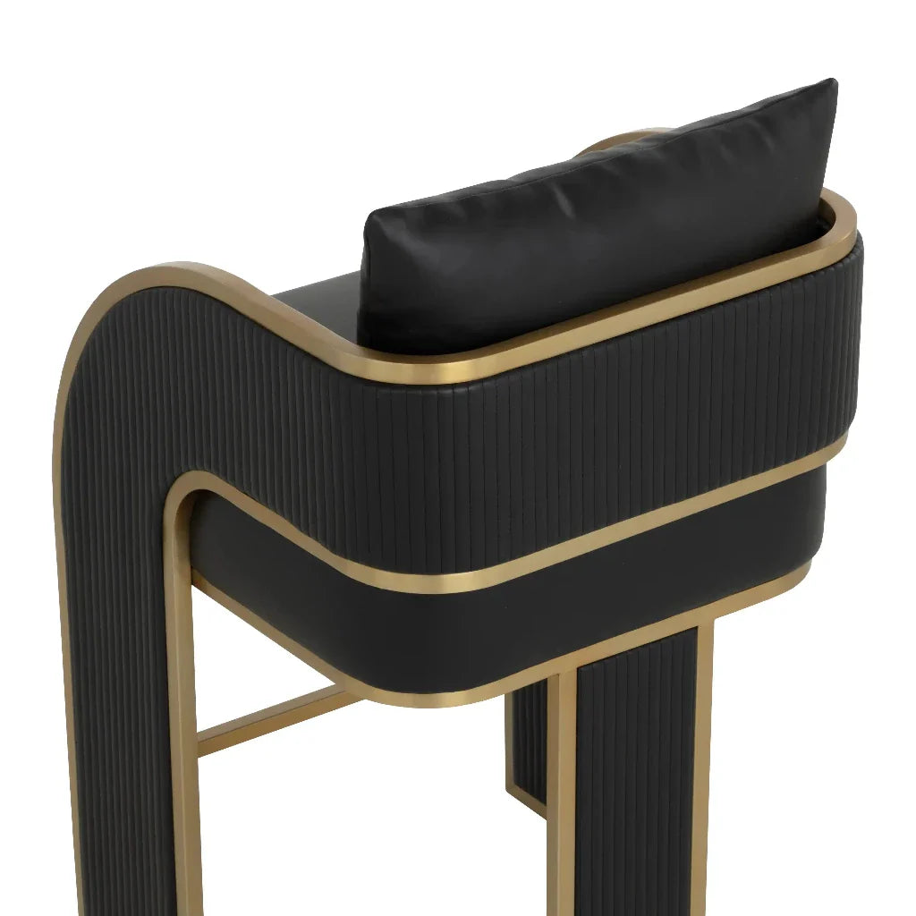 Baz Leather Upholstered Counter Stool