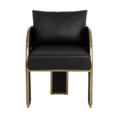 Baz Leather Upholstered Dining Armchair