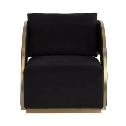 Baz Polyester Upholstered Swivel Lounge Chair