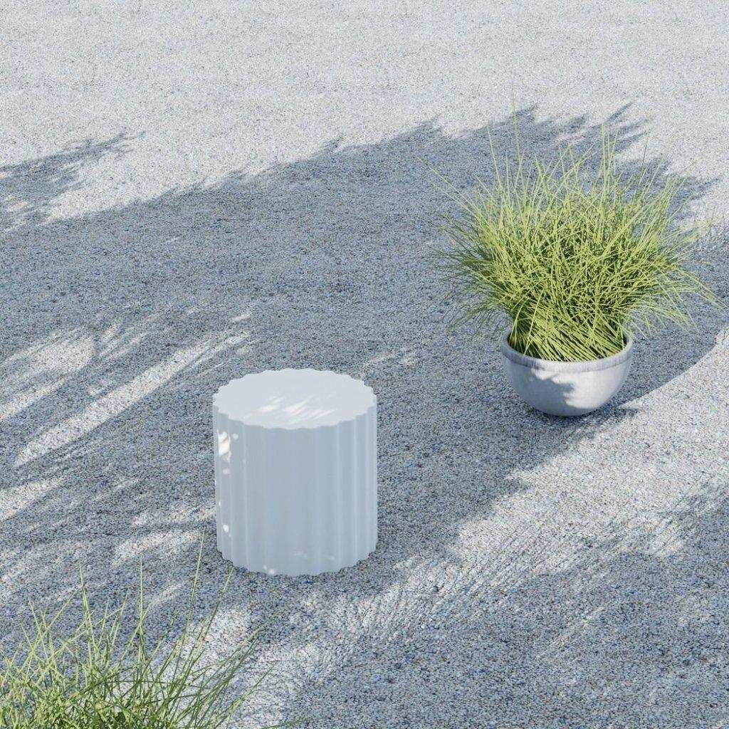 Bazaar Athena Concrete Outdoor End Table -- view 2