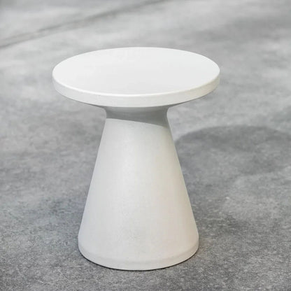 Bazaar Bone Finish Round Outdoor End Table -- view 3