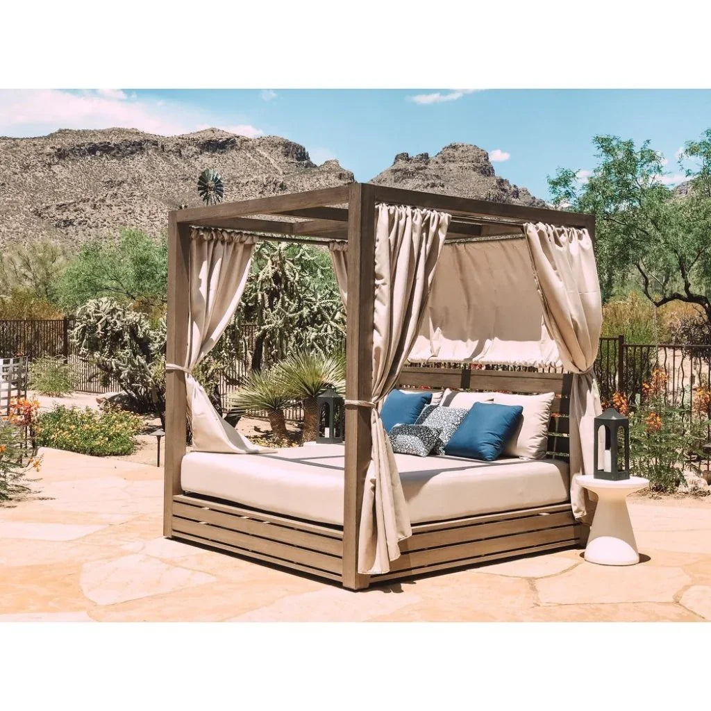 Bazaar Bone Finish Round Outdoor End Table -- view 4