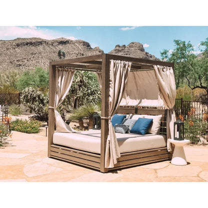 Bazaar Bone Finish Round Outdoor End Table -- view 4