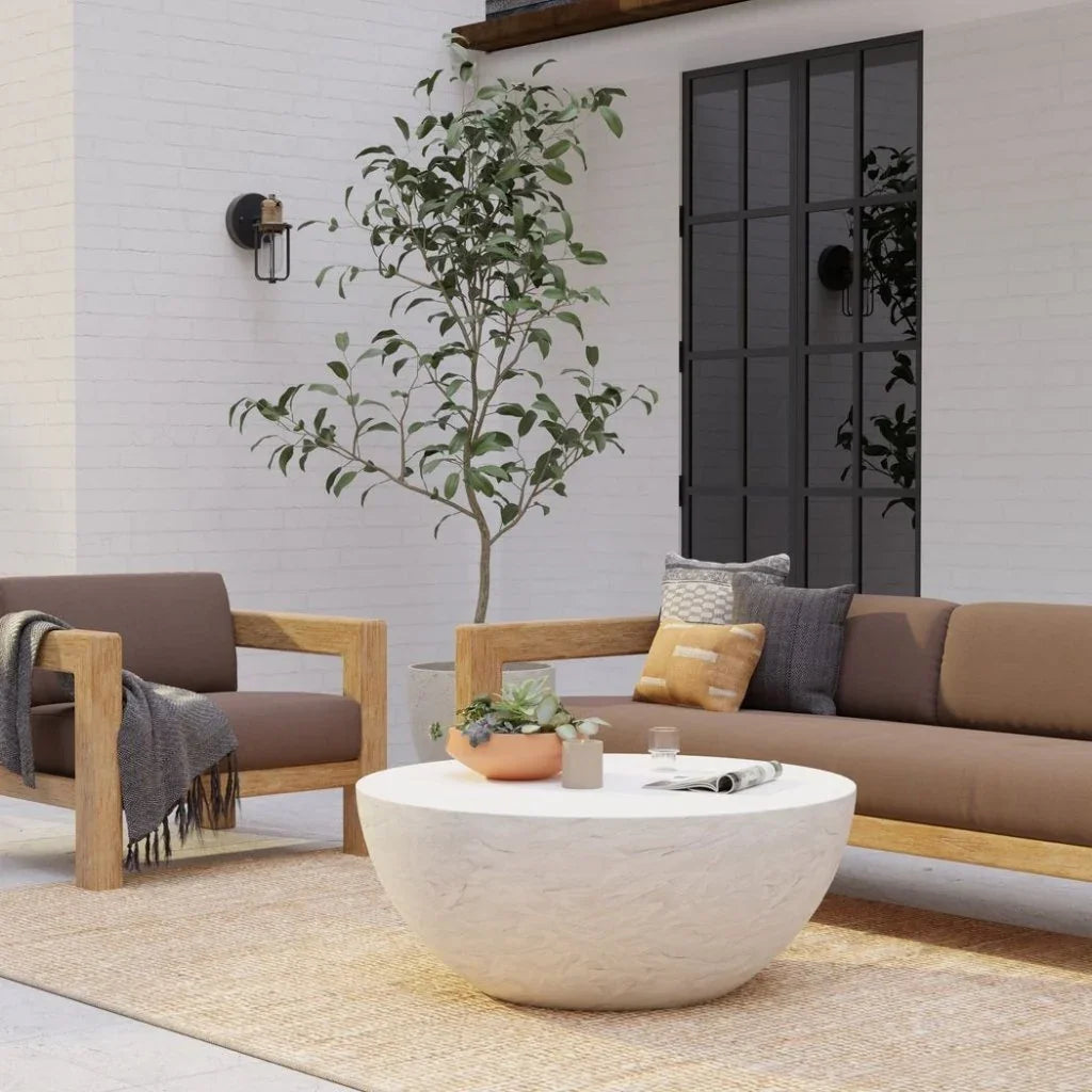 Bazaar Concrete Outdoor Coffee Table -- view 2