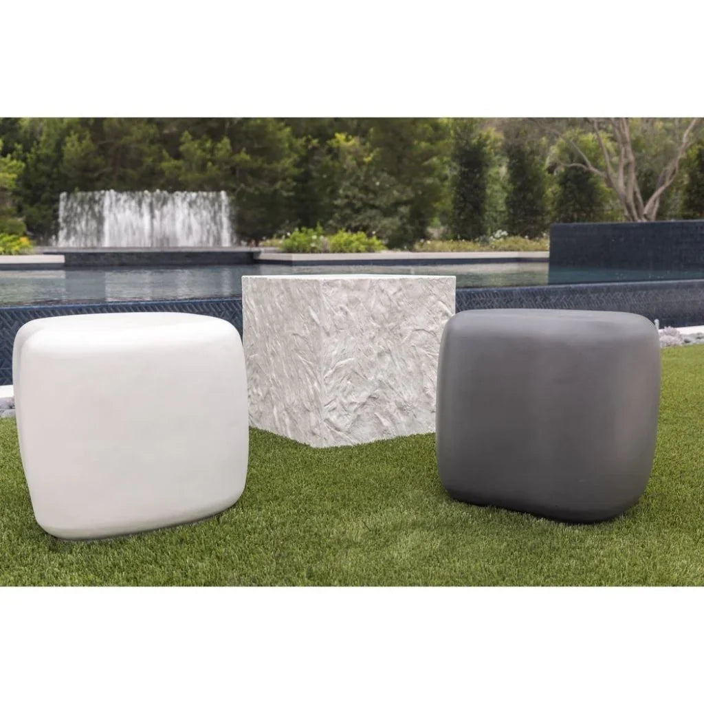 Bazaar Concrete Outdoor Pebble End Table -- view 7
