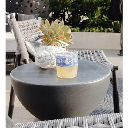 Bazaar Dark Gray Round Outdoor End Table -- view 3