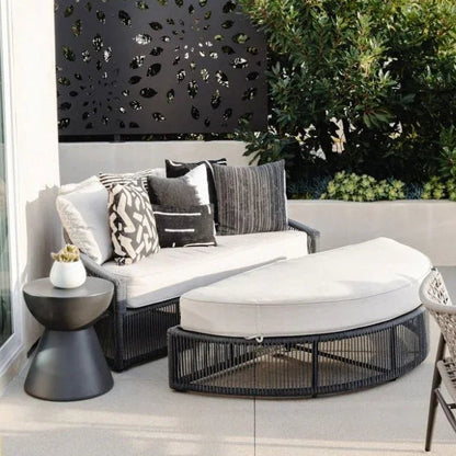 Bazaar Dark Gray Round Outdoor End Table -- view 4