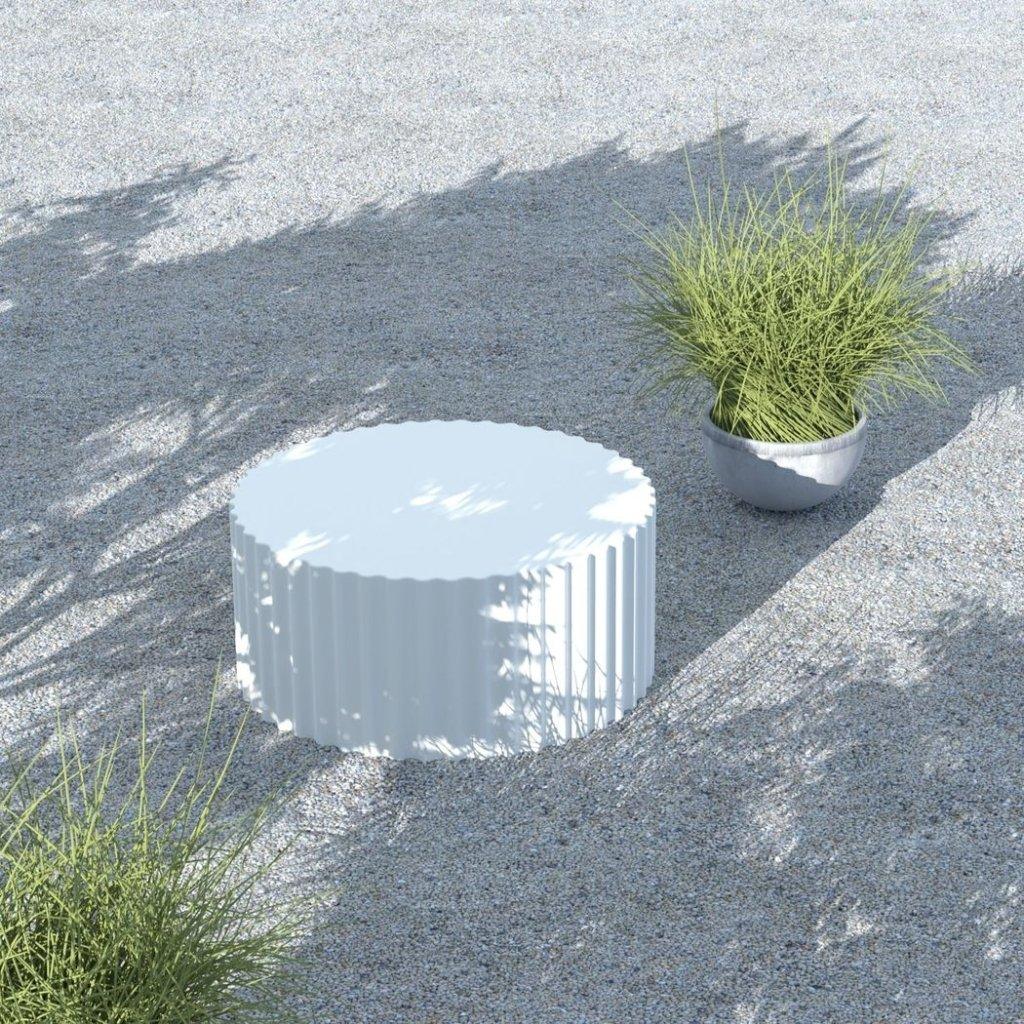 Bazaar Fluted Athena Outdoor Coffee Table -- view 2