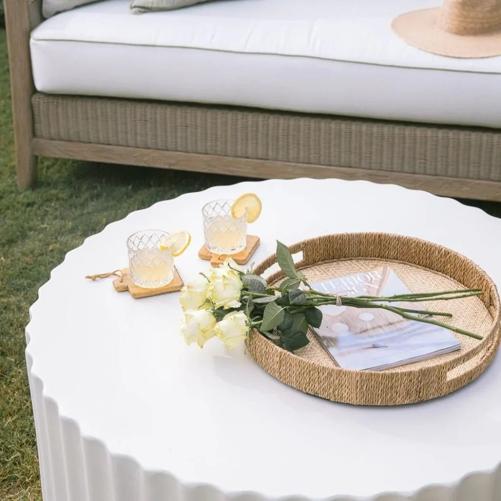 Bazaar Fluted Athena Outdoor Coffee Table -- view 3