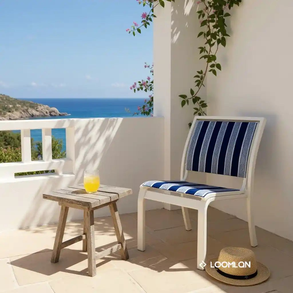 Bazza Sling Stacking Armless Café Chair