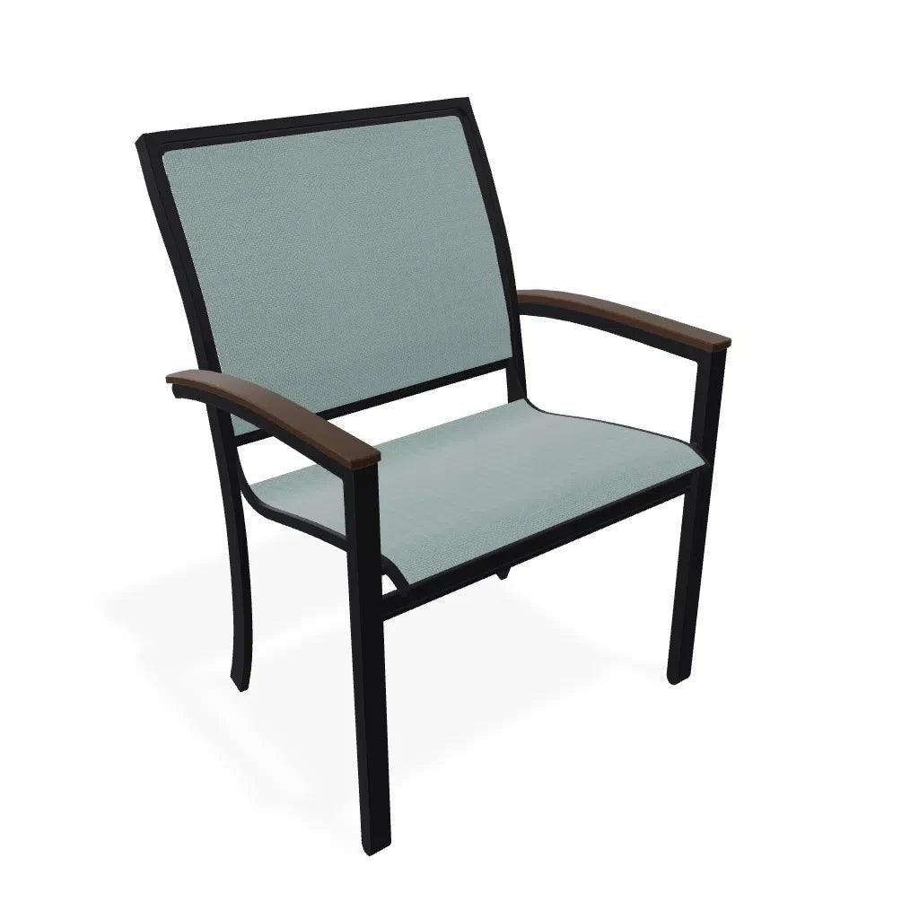 Bazza Sling Dining Height Stacking Café Chair .