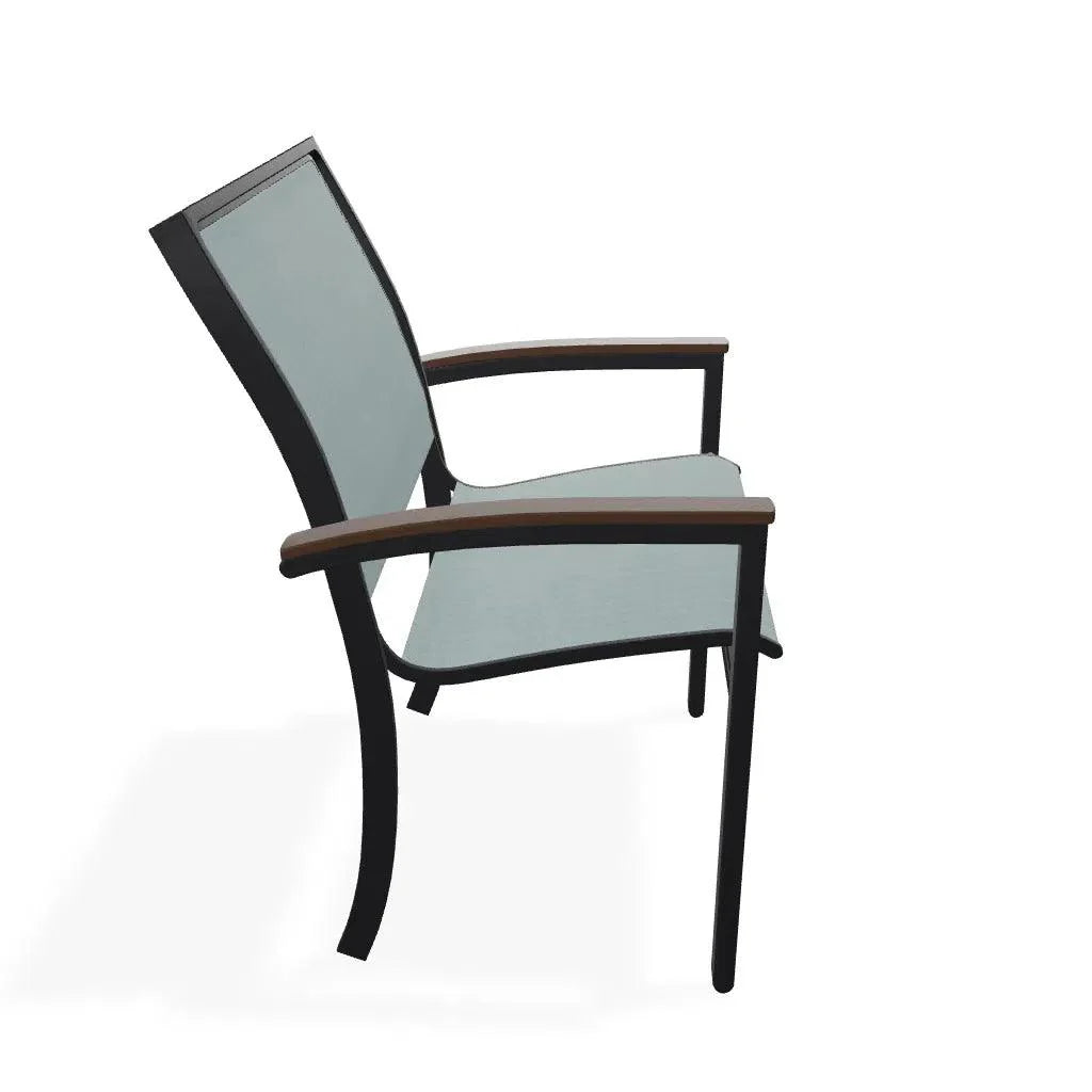 Bazza Sling Dining Height Stacking Café Chair .