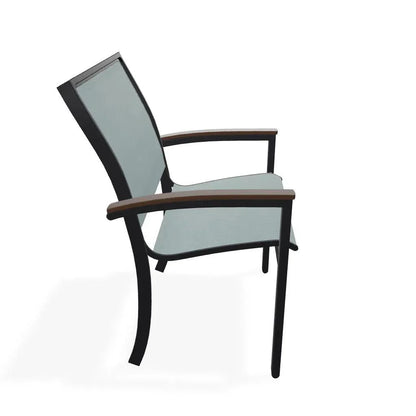 Bazza Sling Dining Height Stacking Café Chair .
