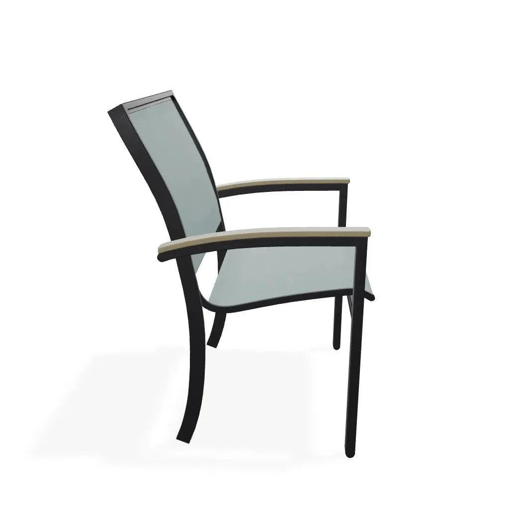 Bazza Sling Dining Height Stacking Café Chair .