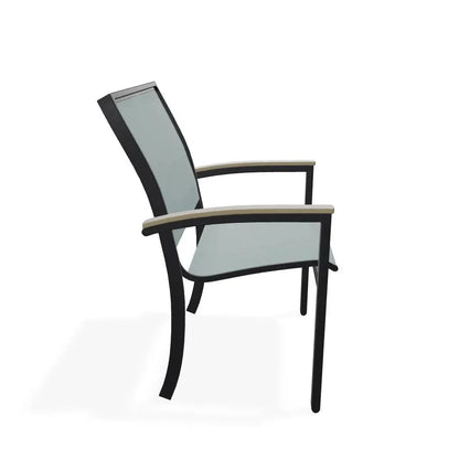 Bazza Sling Dining Height Stacking Café Chair .