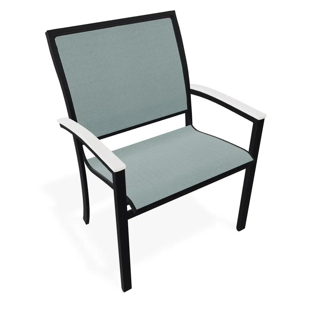 Bazza Sling Dining Height Stacking Café Chair .