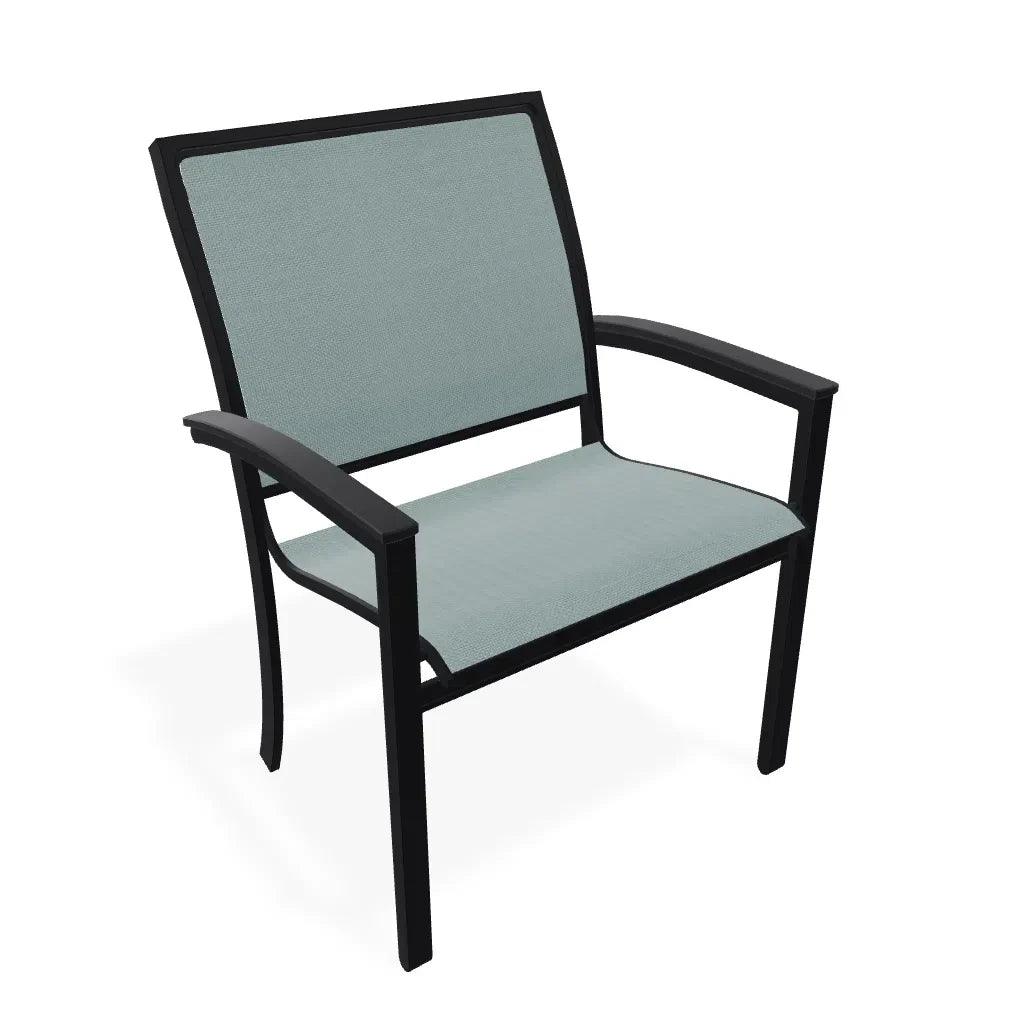 Bazza Sling Dining Height Stacking Café Chair .