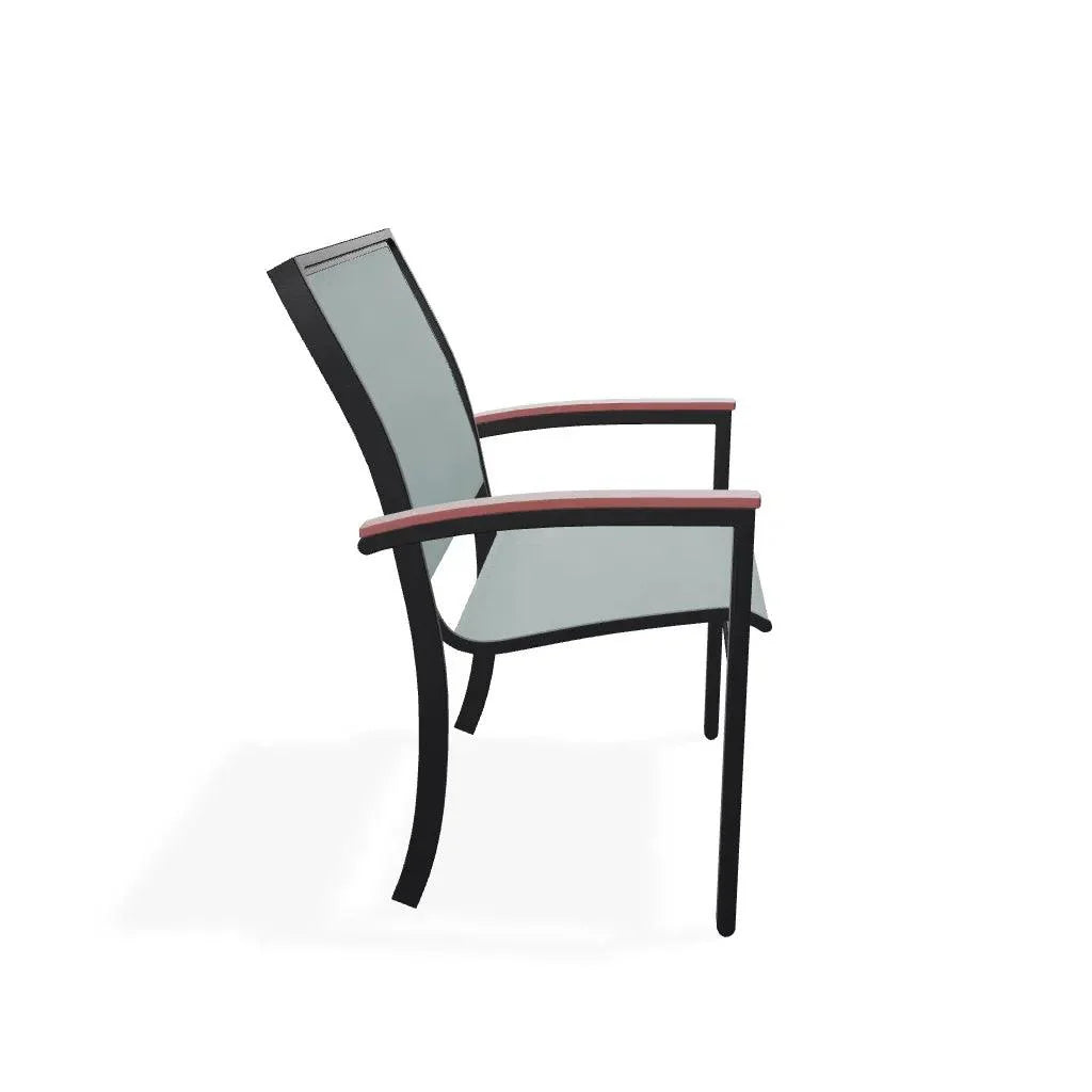 Bazza Sling Dining Height Stacking Café Chair .