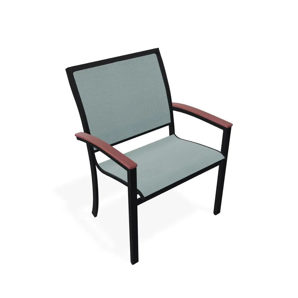 Bazza Sling Dining Height Stacking Café Chair .