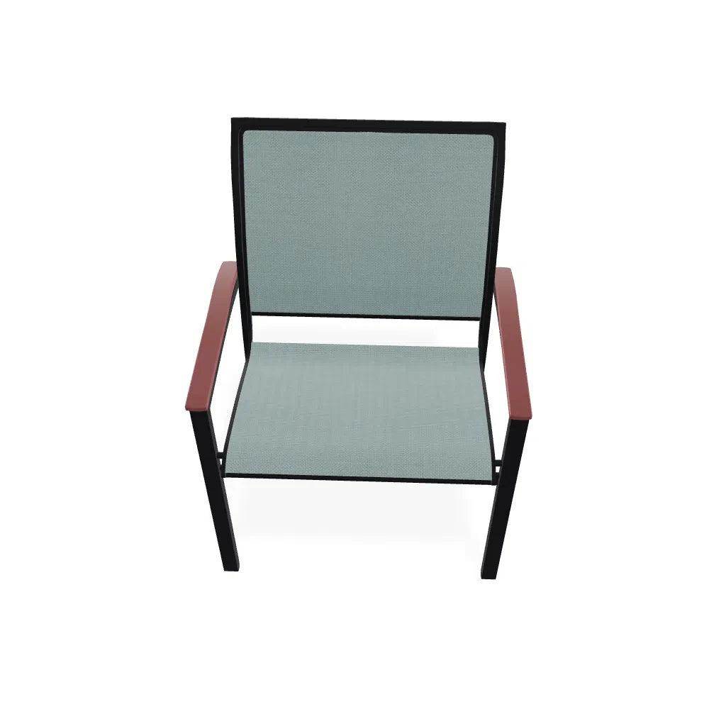 Bazza Sling Dining Height Stacking Café Chair .