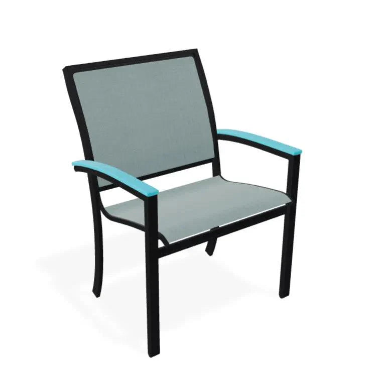 Bazza Sling Dining Height Stacking Café Chair .