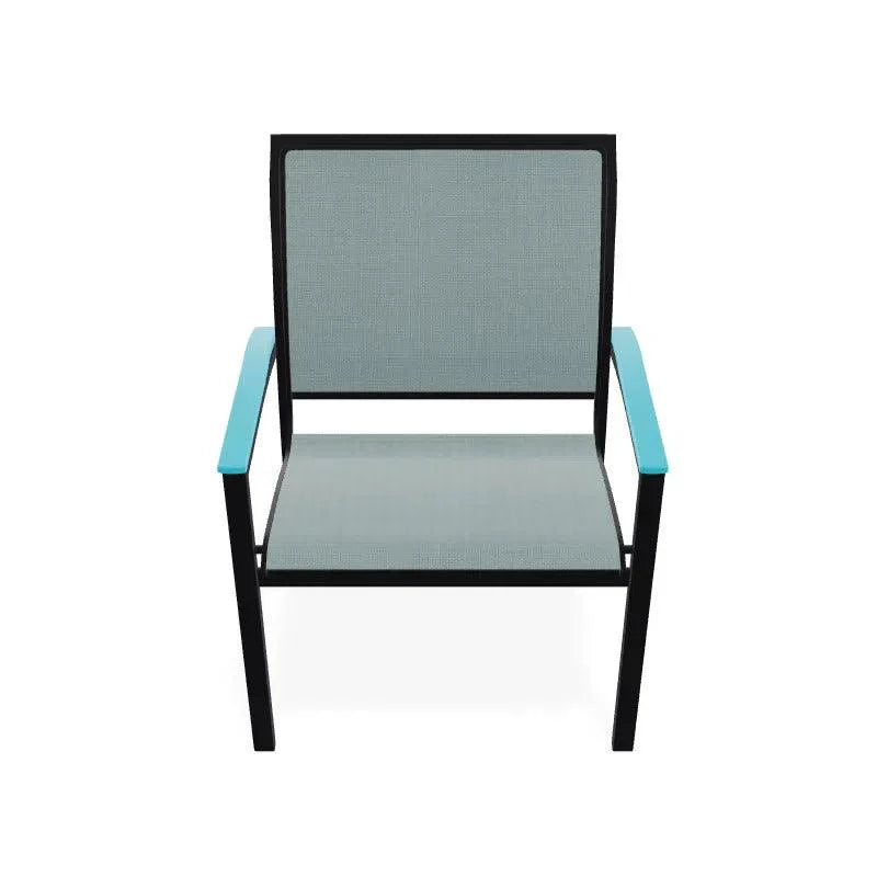 Bazza Sling Dining Height Stacking Café Chair .