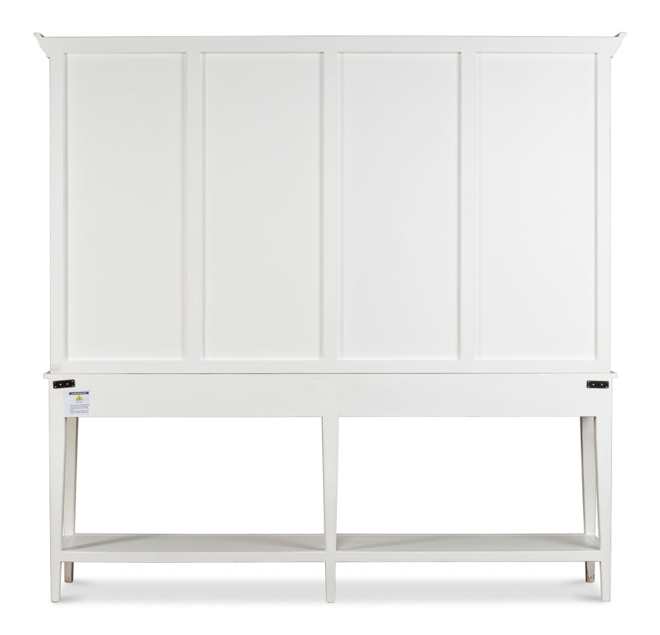 Beacon Hill Display Case White Slim Cabinet With Glass Doors-Buffets & Curios-Sarreid-LOOMLAN