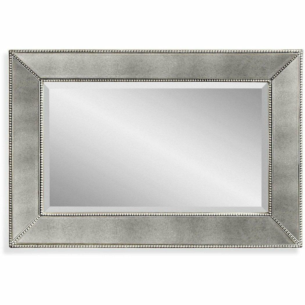 Beaded 36" Rectangle Antique Wall Mirror Wall Mirrors Sideboards and Thangs By Bassett Mirror