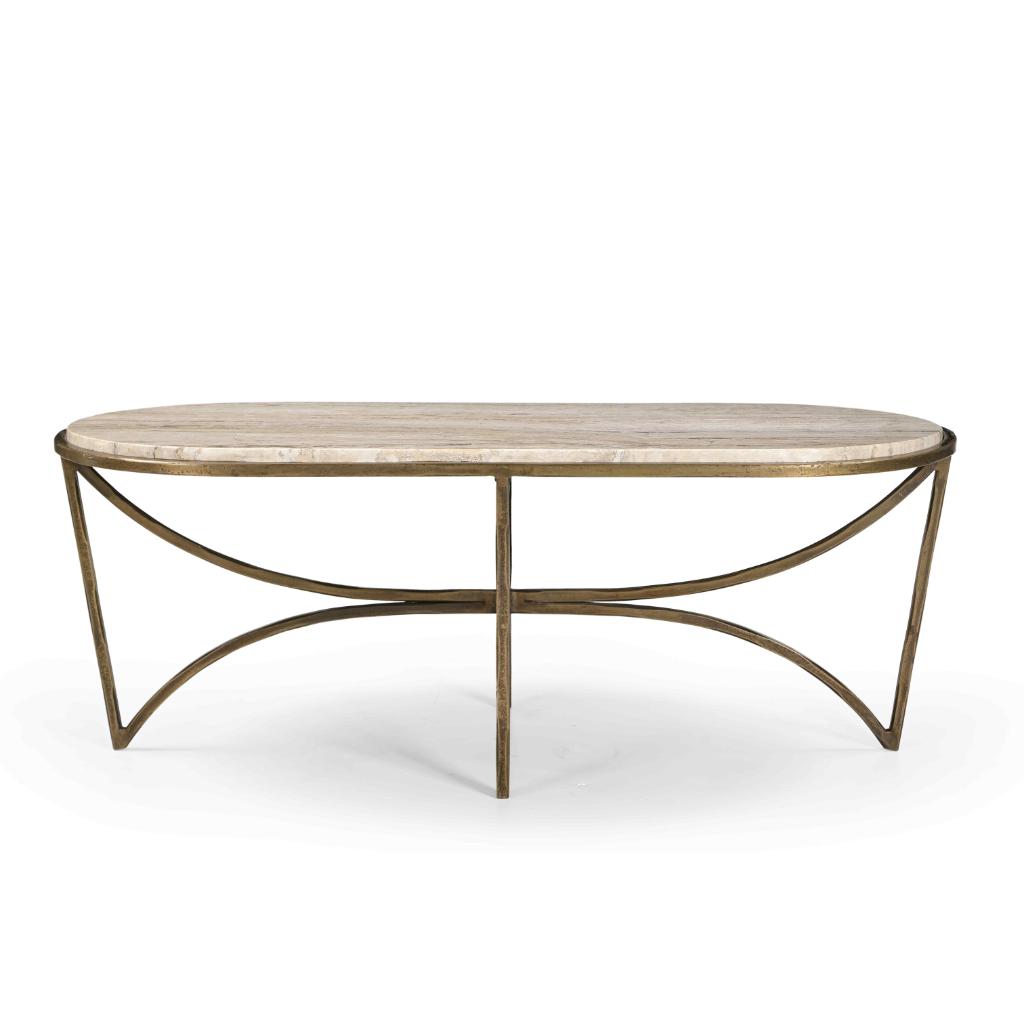 Beale Marble Top Oval Coffee Table