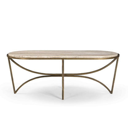 Beale Marble Top Oval Coffee Table