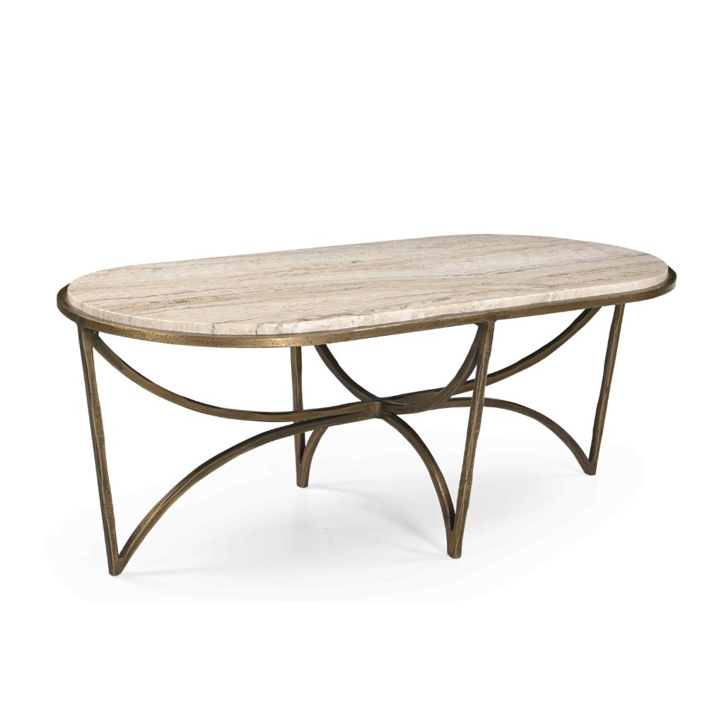 Beale Marble Top Oval Coffee Table