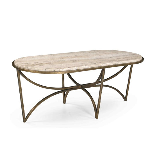 Beale Marble Top Oval Coffee Table