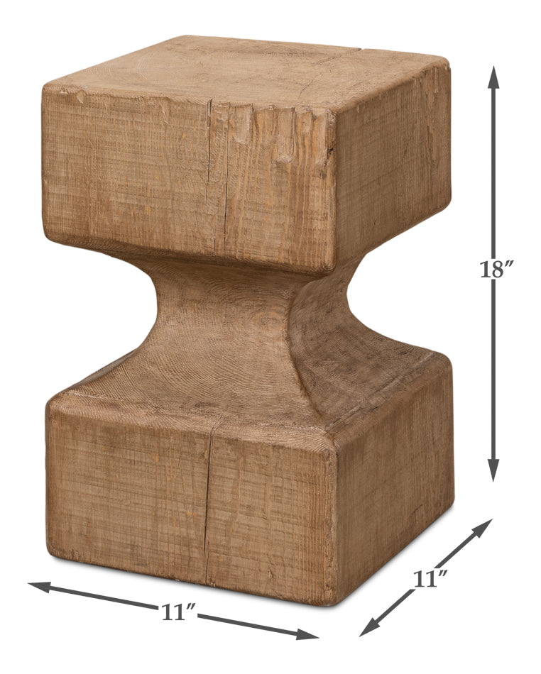 Beam End Stool-Poufs and Stools-Sarreid-LOOMLAN